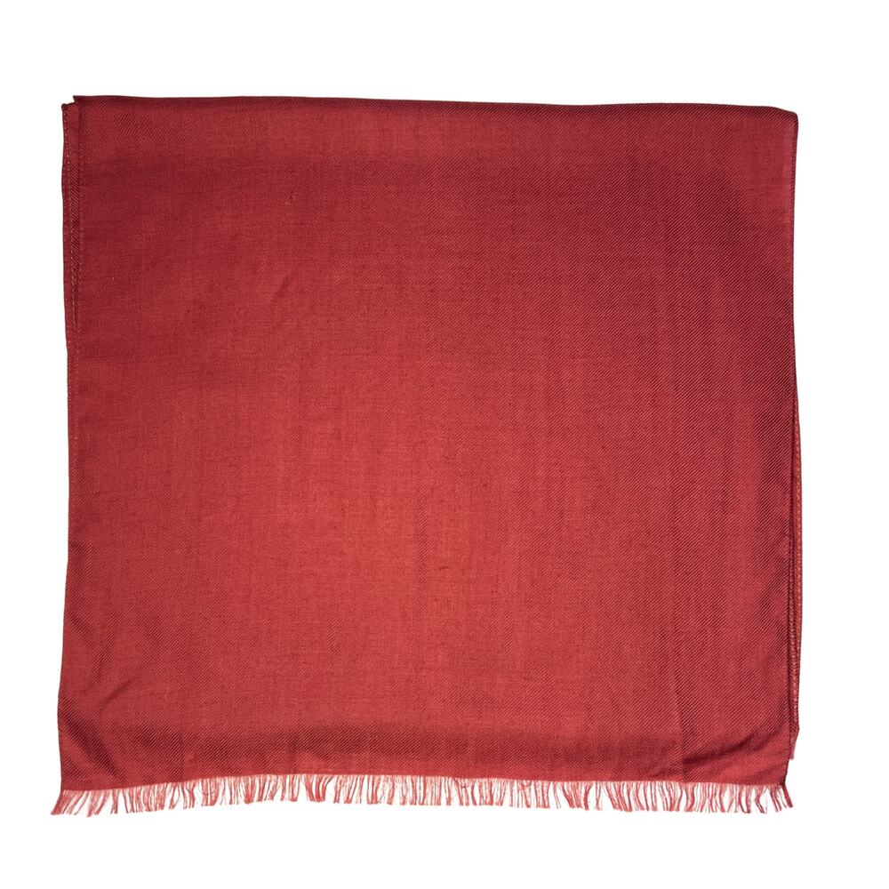 Loro Piana Burgundy Cashmere Silk Stole Scarf 70x20 Made In Italy